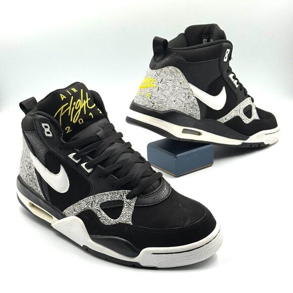 Nike Air Flight 13 Mid Black White Tour Yellow - Picture 1 of 10